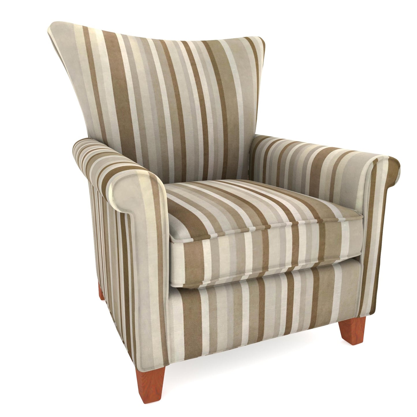 Tecido Para Área Externa Gorgurão Waterblock Listras Finas Fendi e Crú