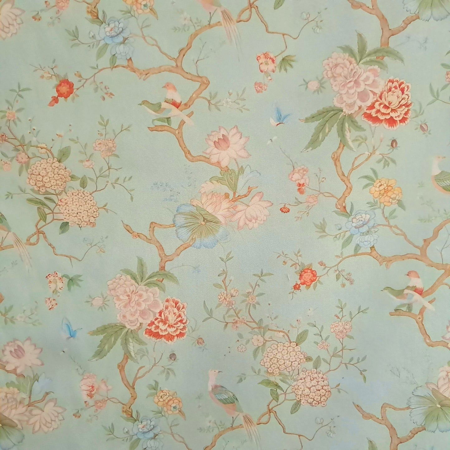 Tecido Para Sofá Linho Sintético Pássaro