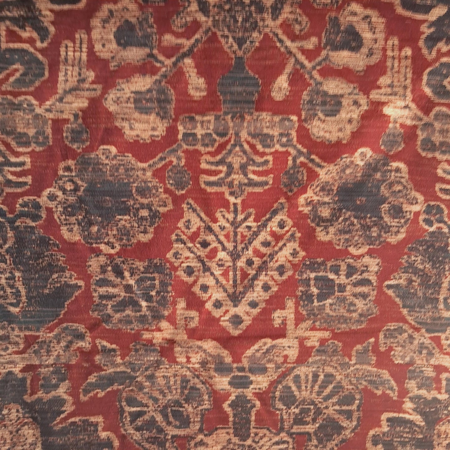 Tecido Para Sofá Veludo Estampado Tapete Marsala