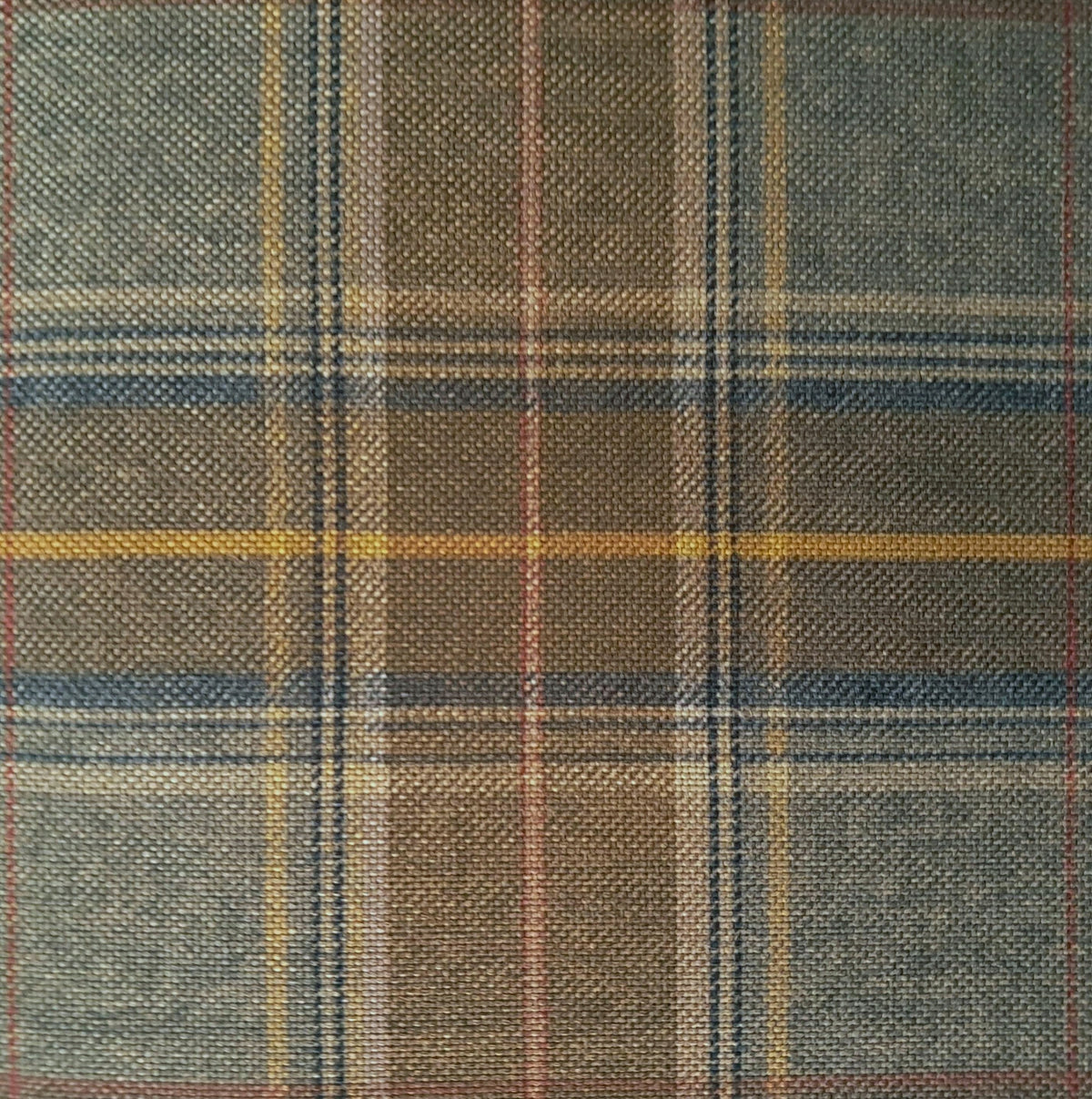 Tecido Para Sofá Linho Sintético Xadrez Vintage