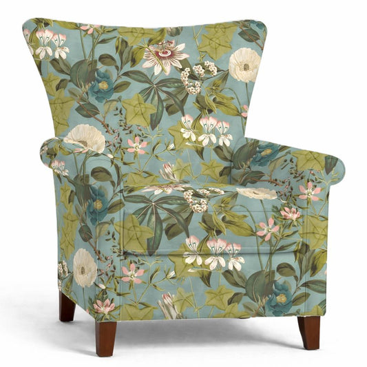 Tecido Para Sofá Linho Sintético Flores de Maracujá