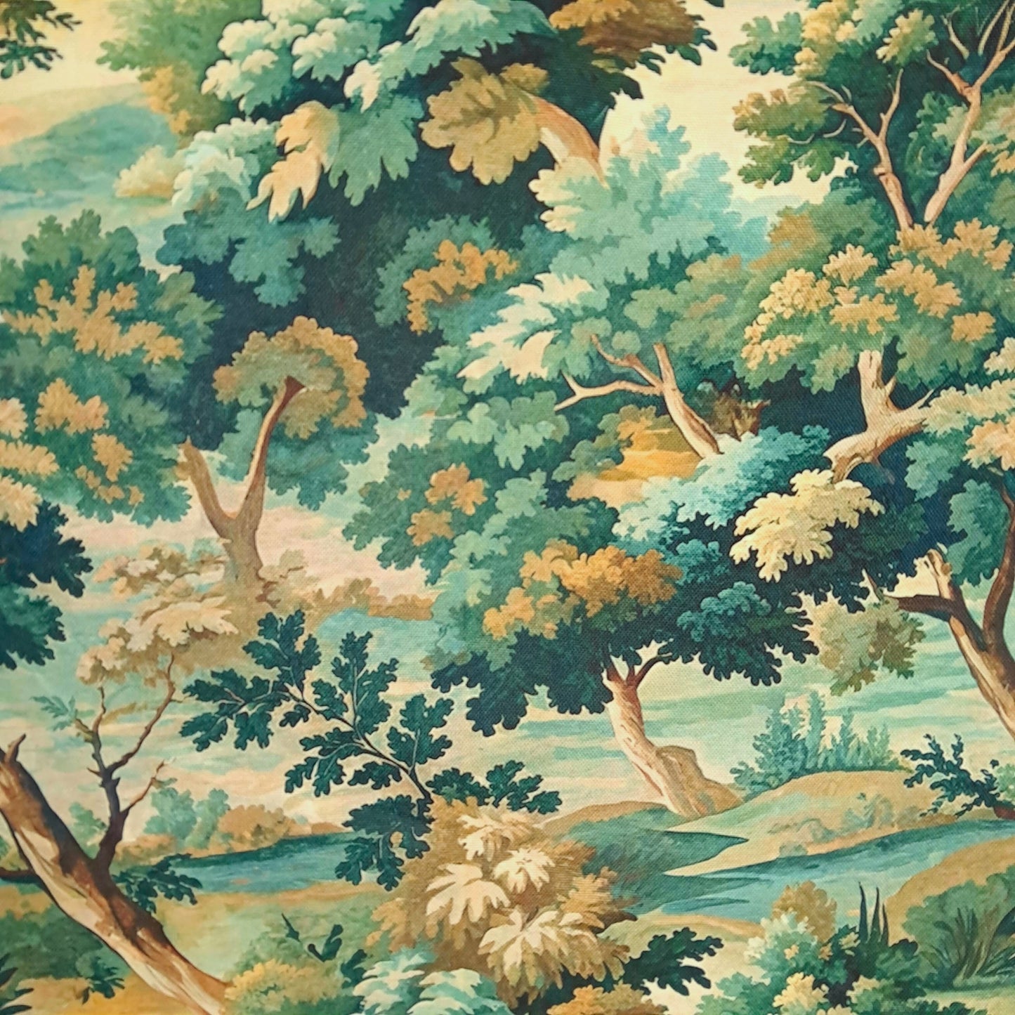 Tecido Para Sofá Linho Sintético Floresta Verde