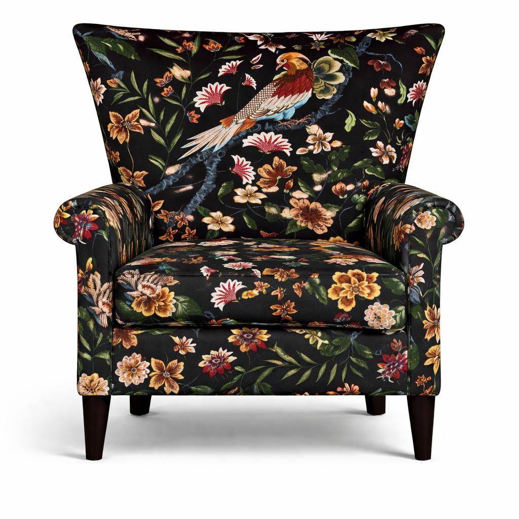 Tecido Para Sofá Linho Sintético Faisão Grande Preto