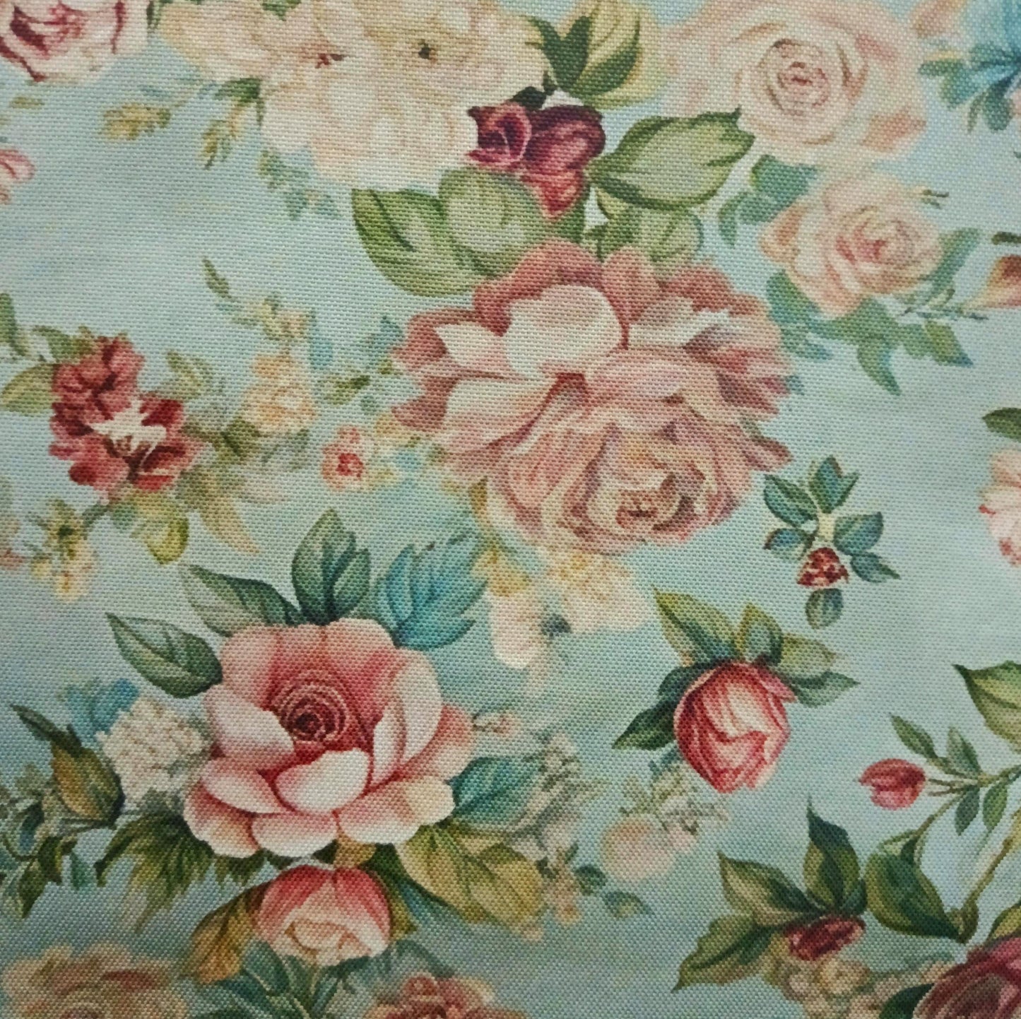 Tecido Para Sofá Linho Sintético Floral Rosa Seco