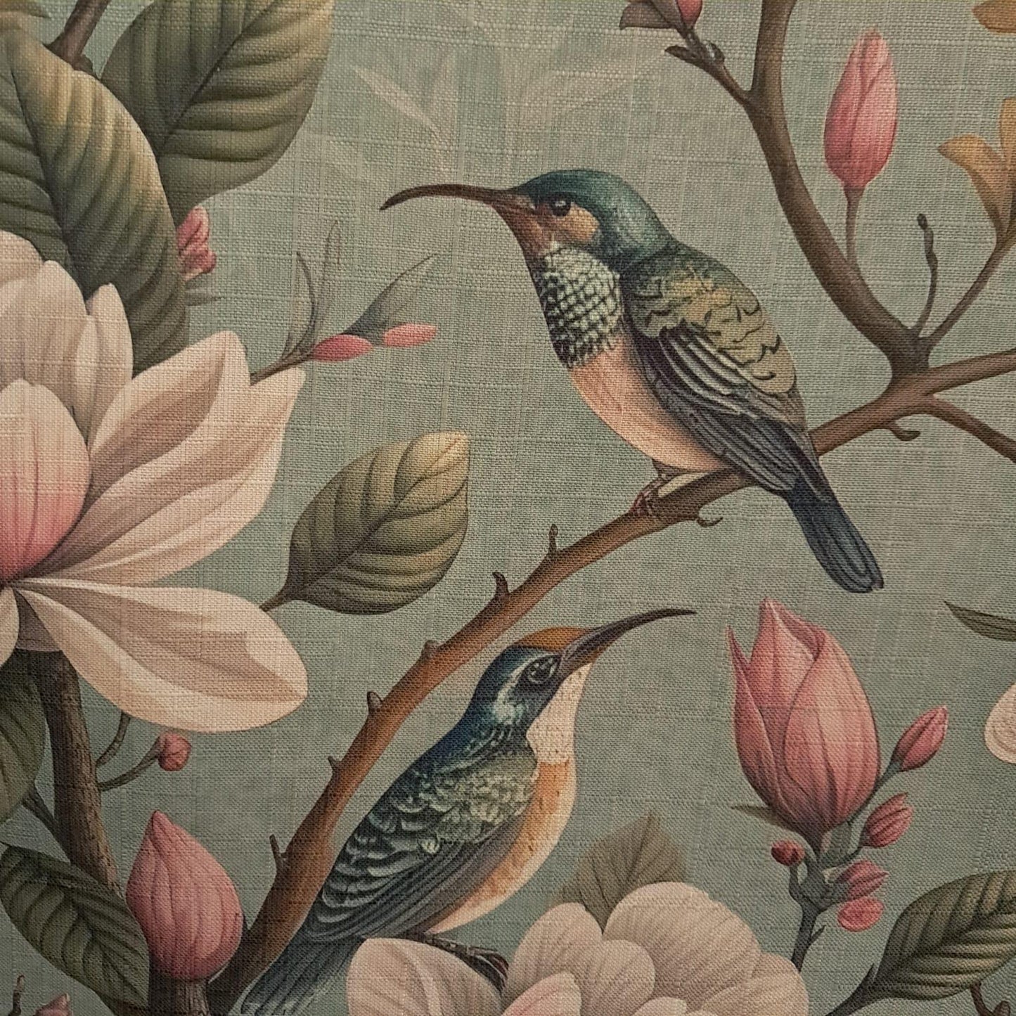 Tecido Para Sofá Linho Sintético Beija Flor Tiffany