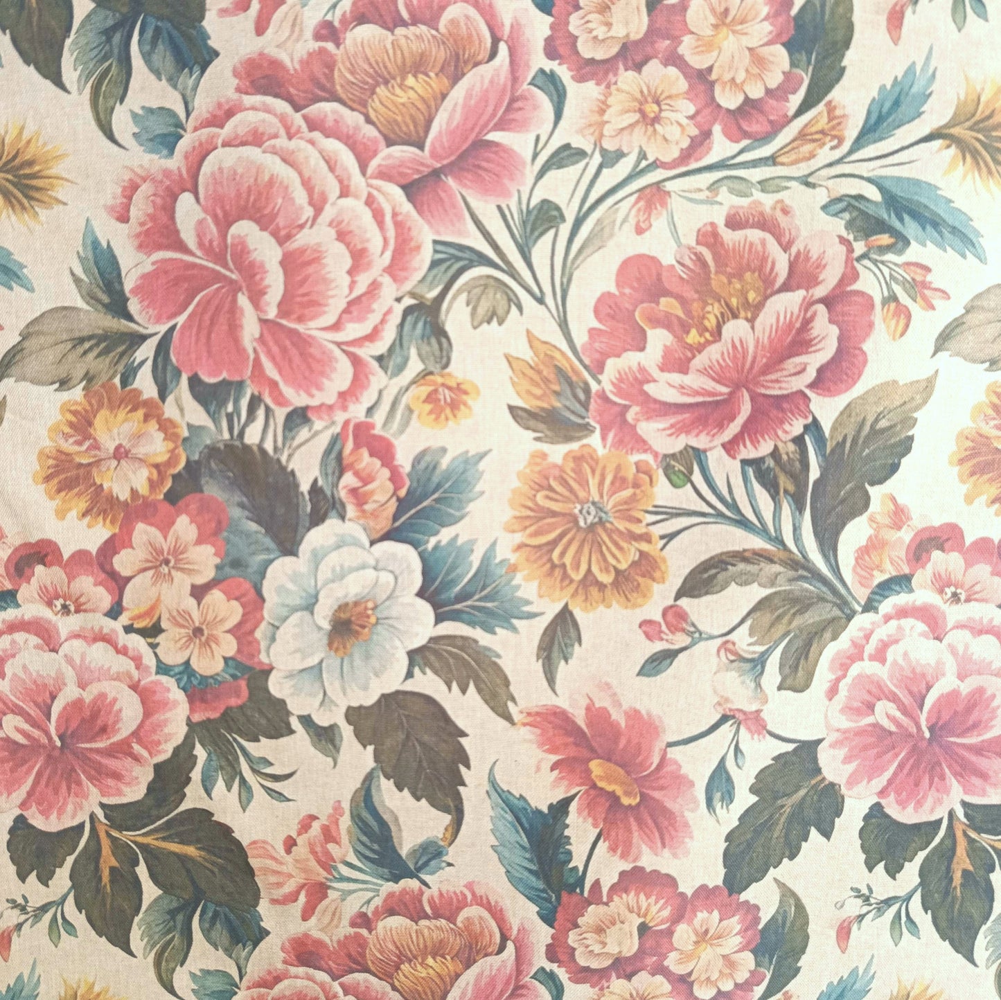 Tecido Para Sofá Linho Sintético Floral Envelhecido 2