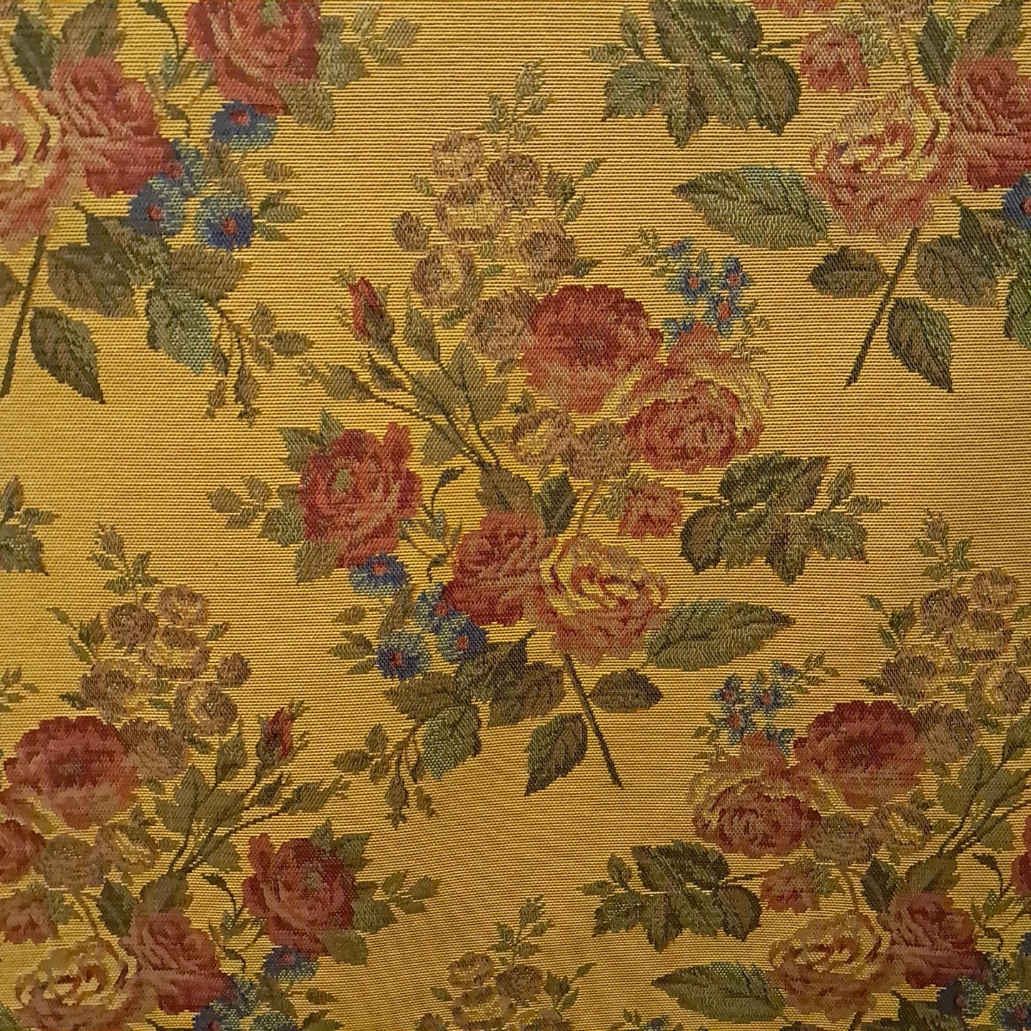 Gobelem Pixel Floral Mostarda