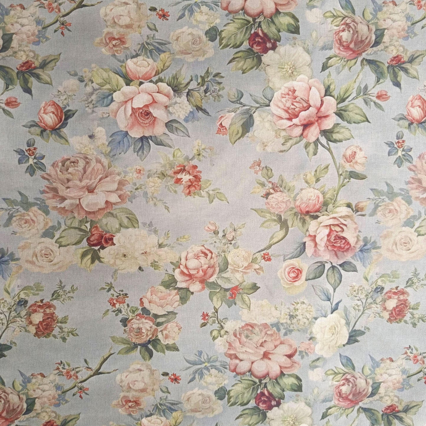 Tecido Para Sofá Linho Sintético Floral Rosa Seco