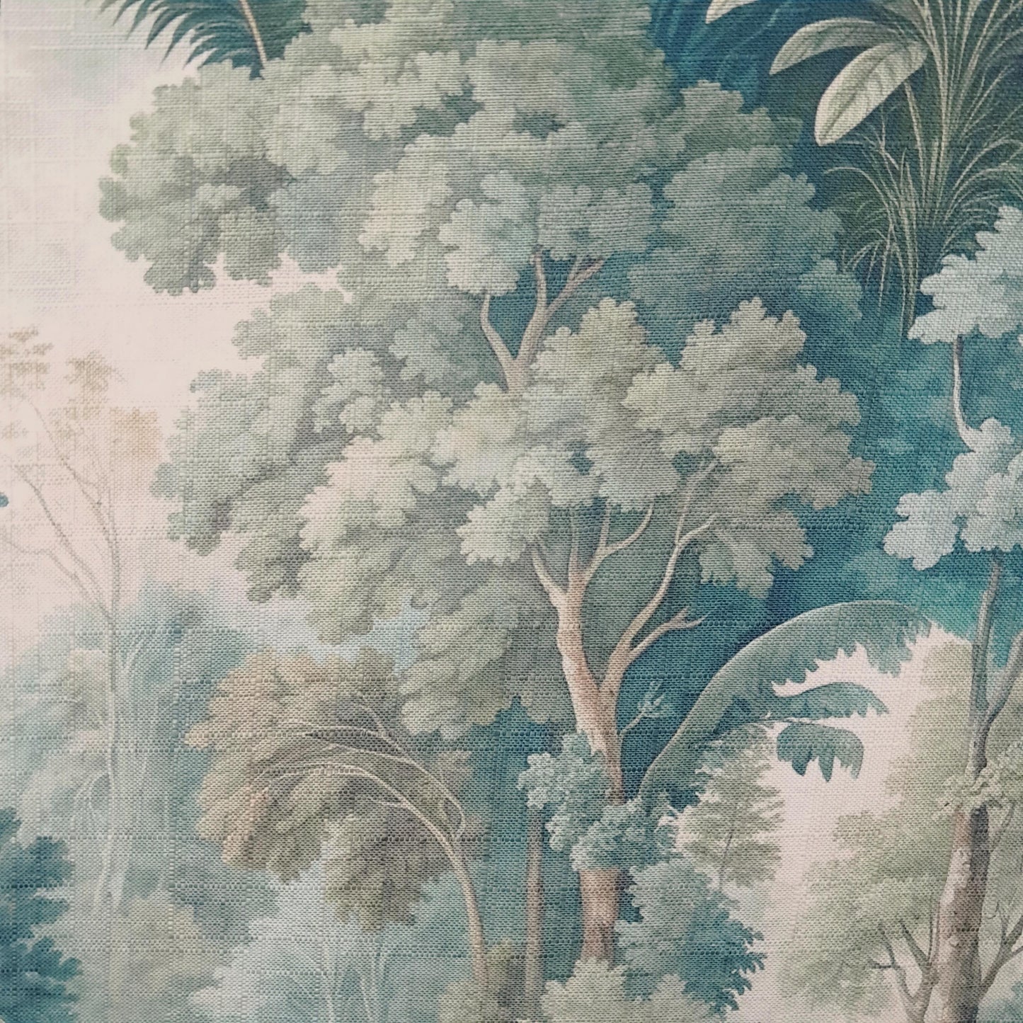 Tecido Para Sofá Linho Sintético Floresta Tropical