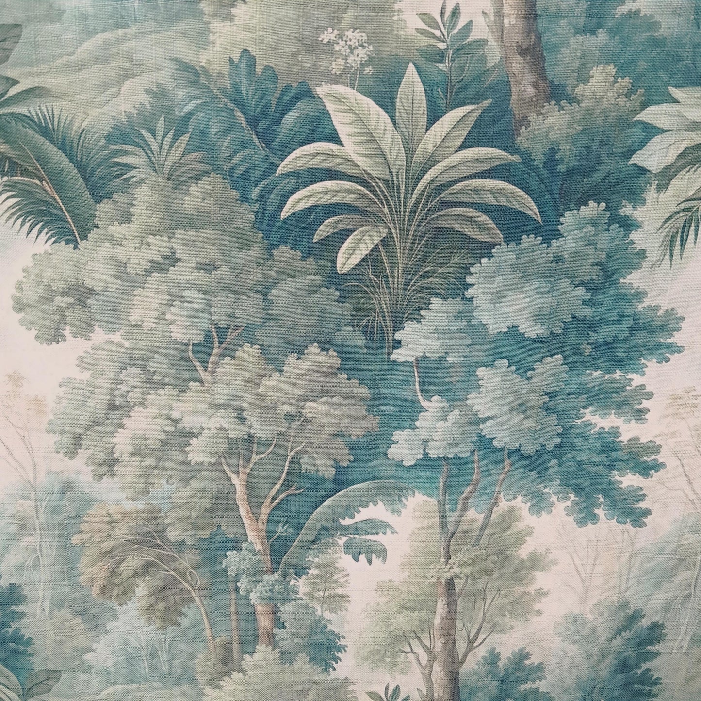 Tecido Para Sofá Linho Sintético Floresta Tropical