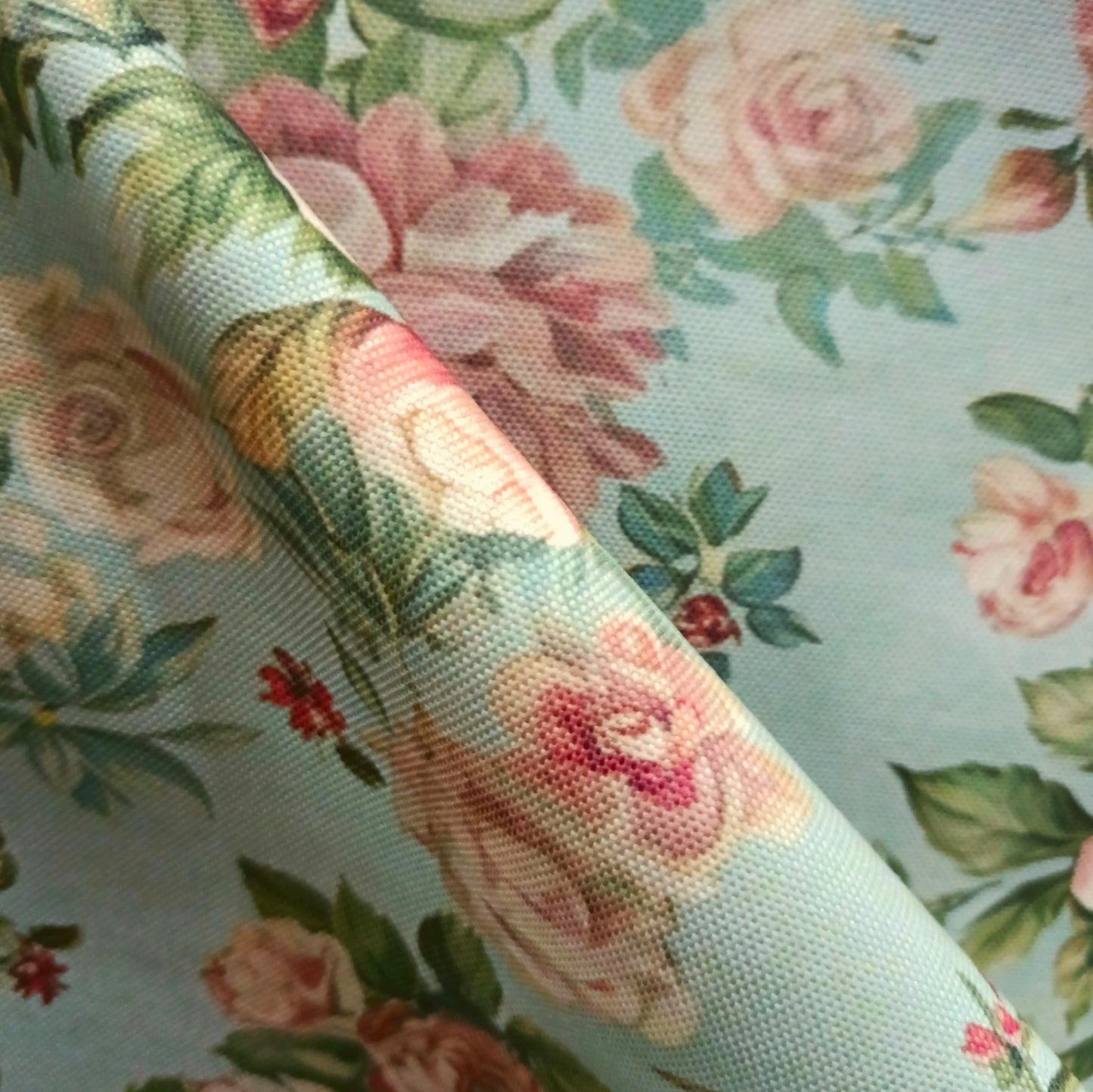 Tecido Para Sofá Linho Sintético Floral Rosa Seco