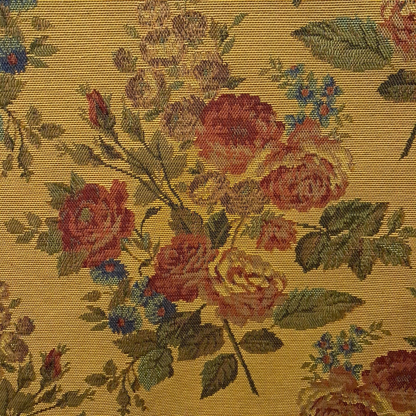 Gobelem Pixel Floral Mostarda