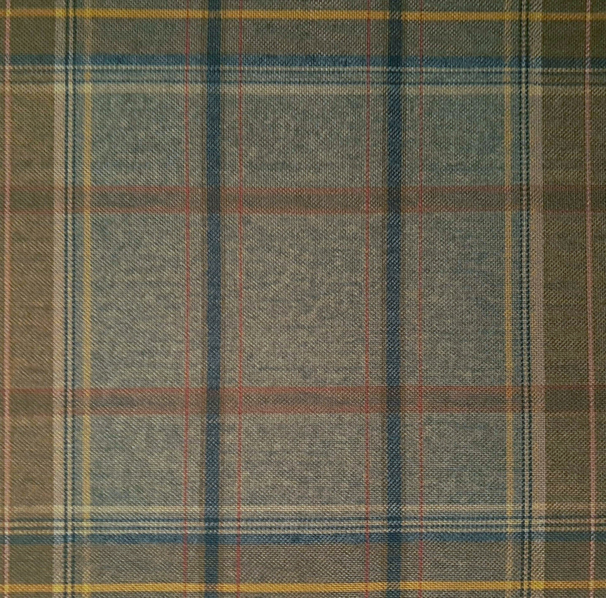Tecido Para Sofá Linho Sintético Xadrez Vintage