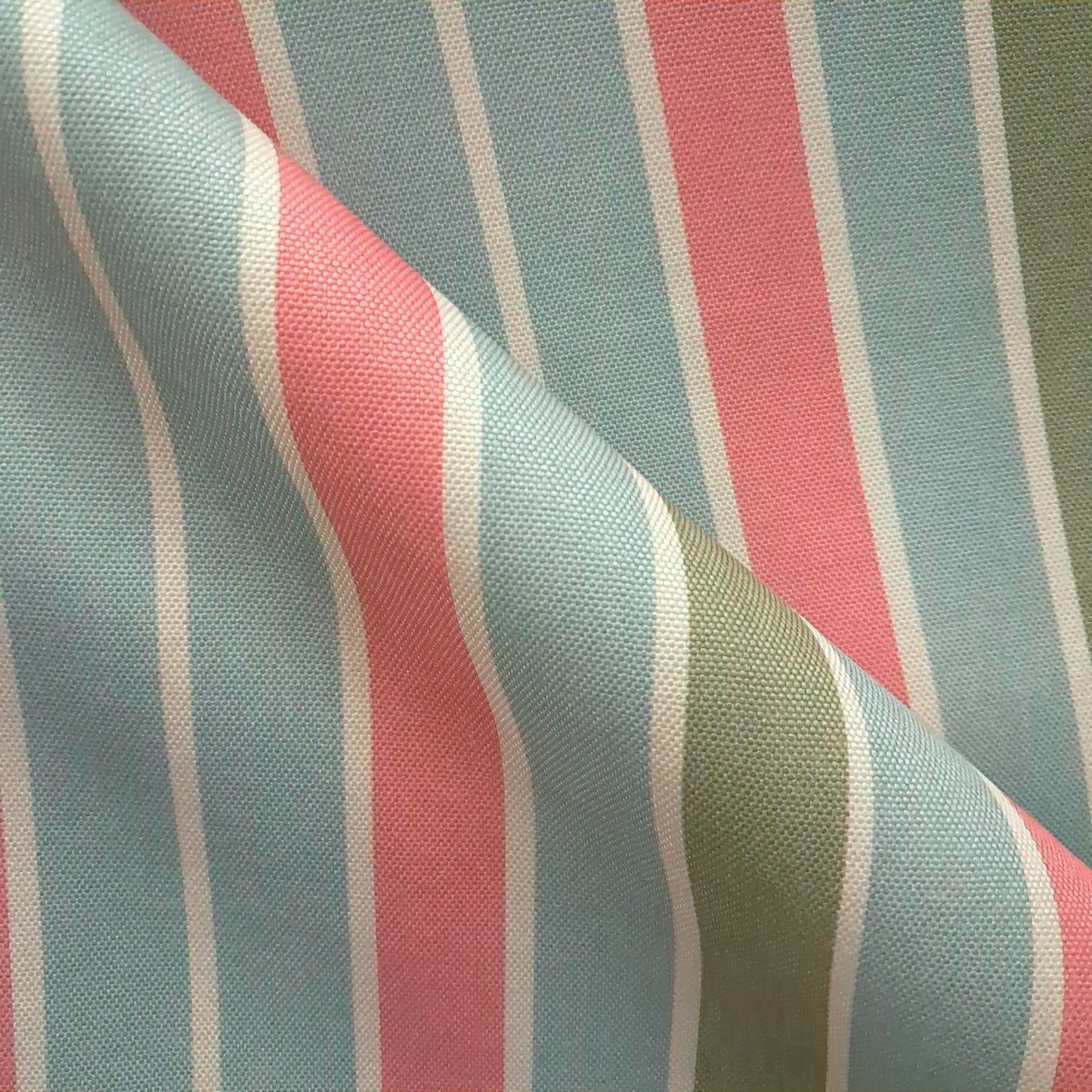 Tecido Para Sofá Linho Sintético Listrado Rosa Seco
