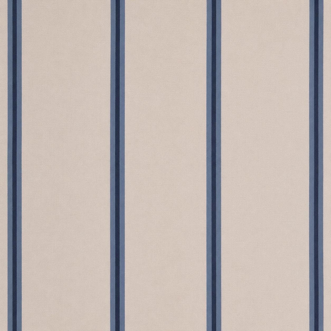 Tecido Para Sofá Linho Sintético Listras Largas Crú/Azul