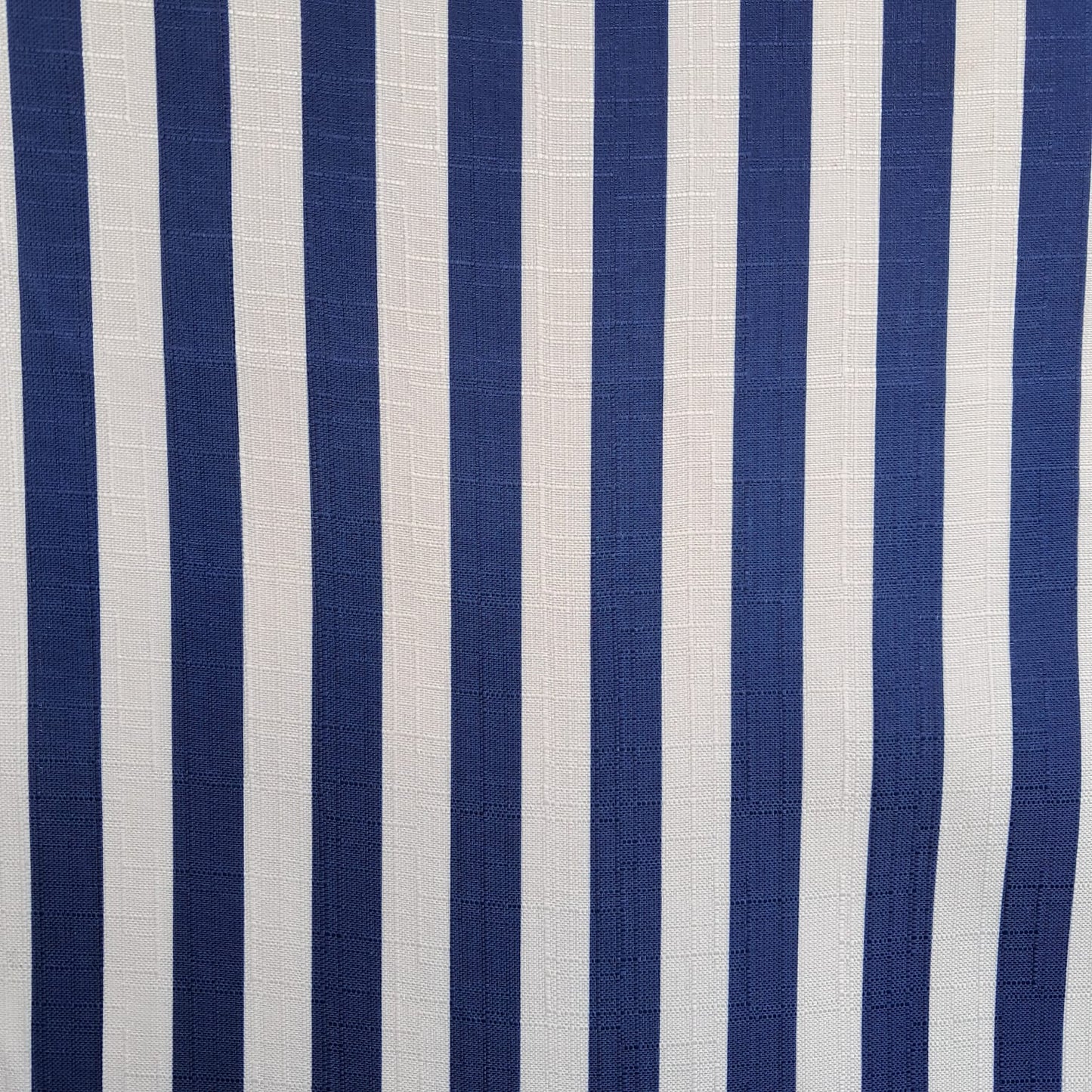 Tecido Para Sofá Linho Sintético Listras Finas Azul Marinho