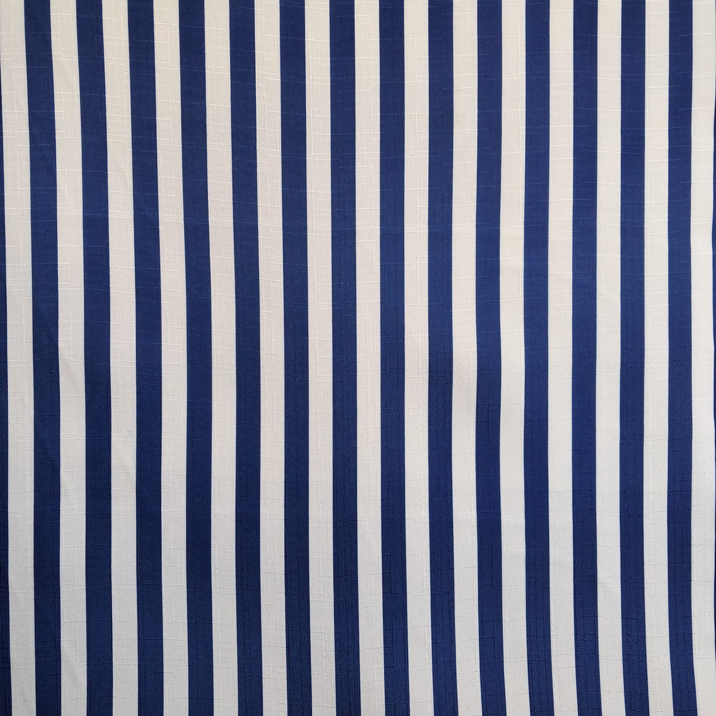 Tecido Para Sofá Linho Sintético Listras Finas Azul Marinho