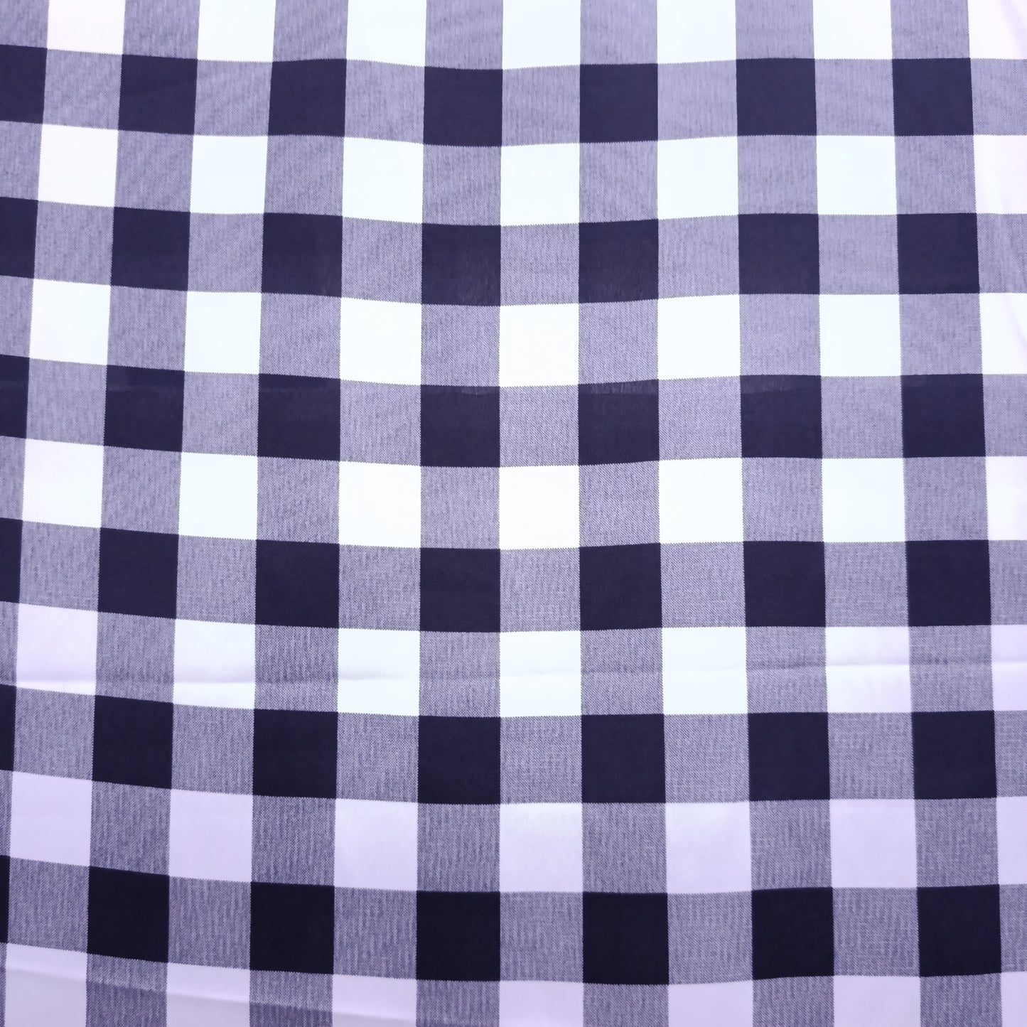Tecido Para Cortina Oxford Xadrez Grande Preto