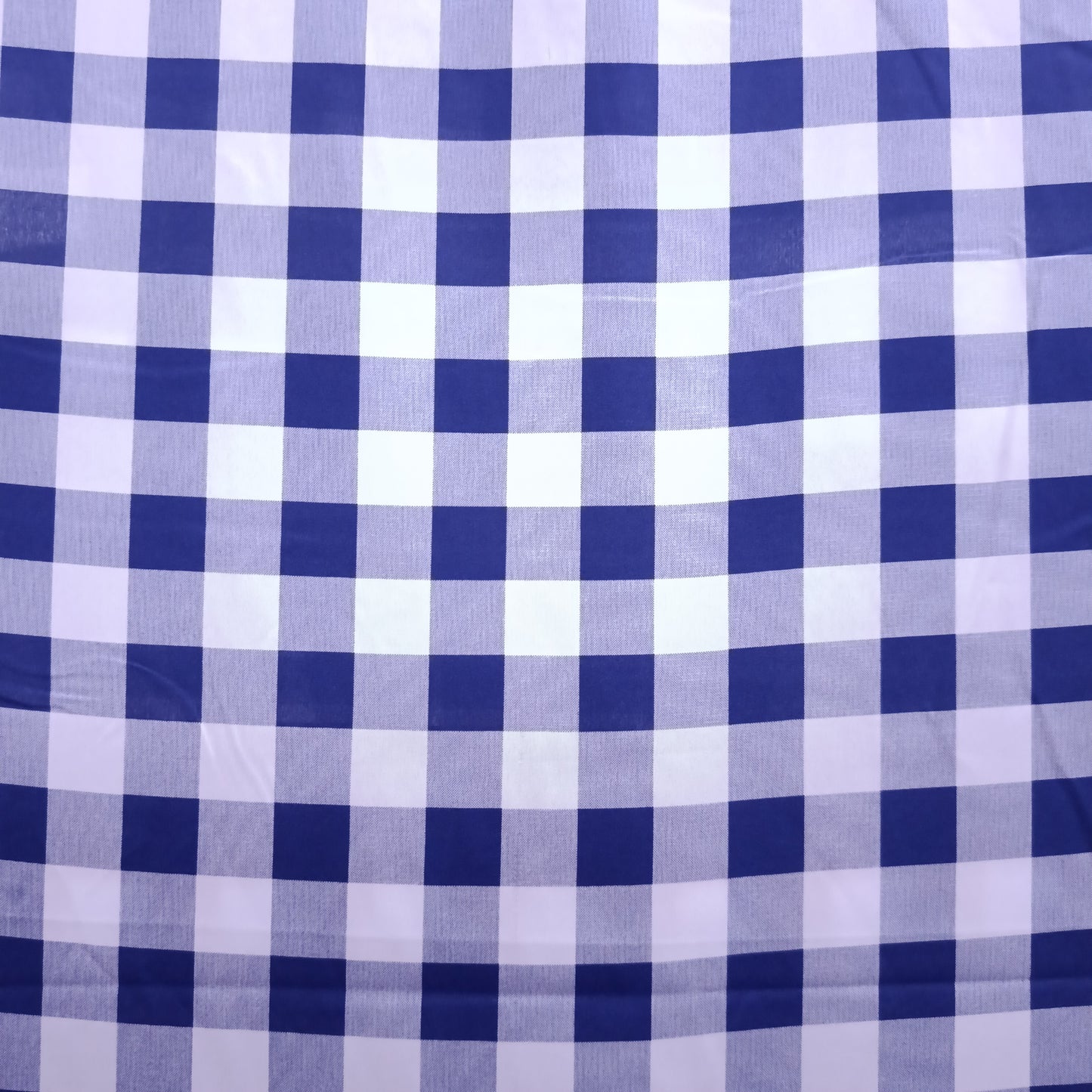 Tecido Para Cortina Oxford Xadrez Grande Azul