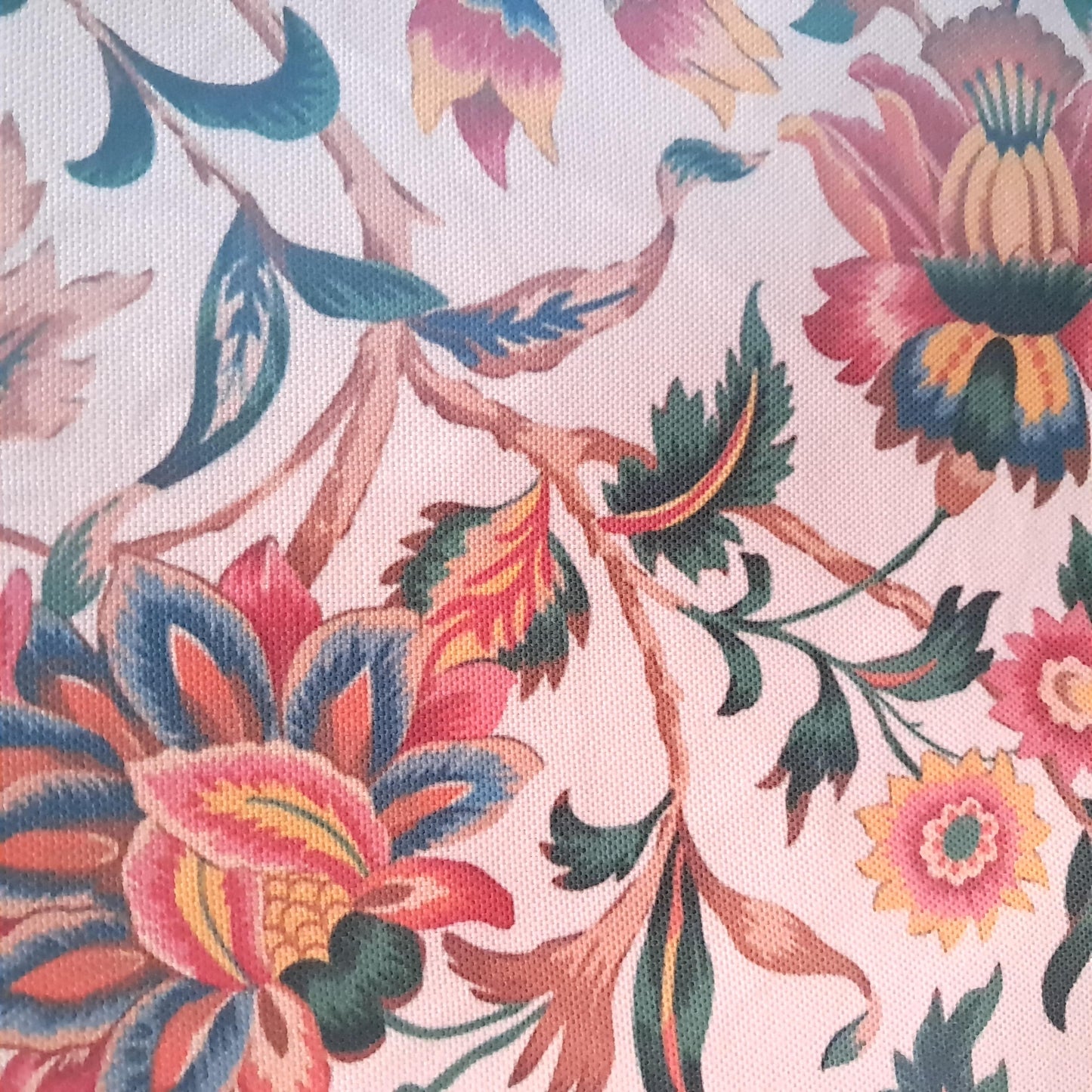 Tecido Para Sofá Linho Sintético Floral Pink