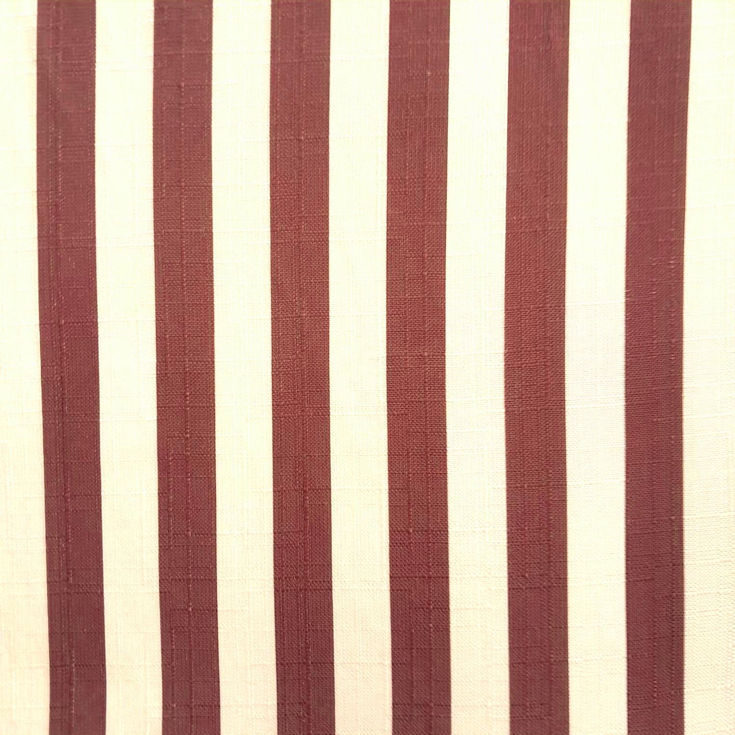 Tecido Para Sofá Linho Sintético Listras Finas Marsala