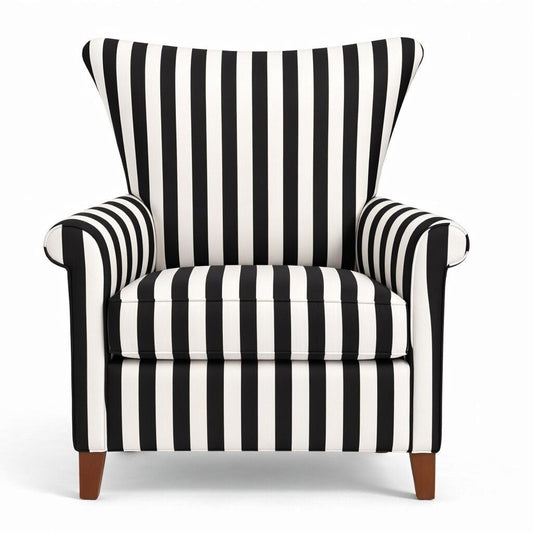 Tecido Para Sofá Linho Sintético Listras Finas Grafite