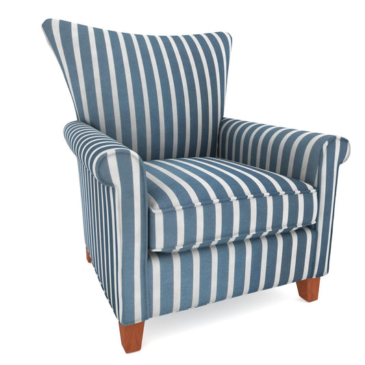 Tecido Para Área Externa Gorgurão Waterblock Listrado Azul