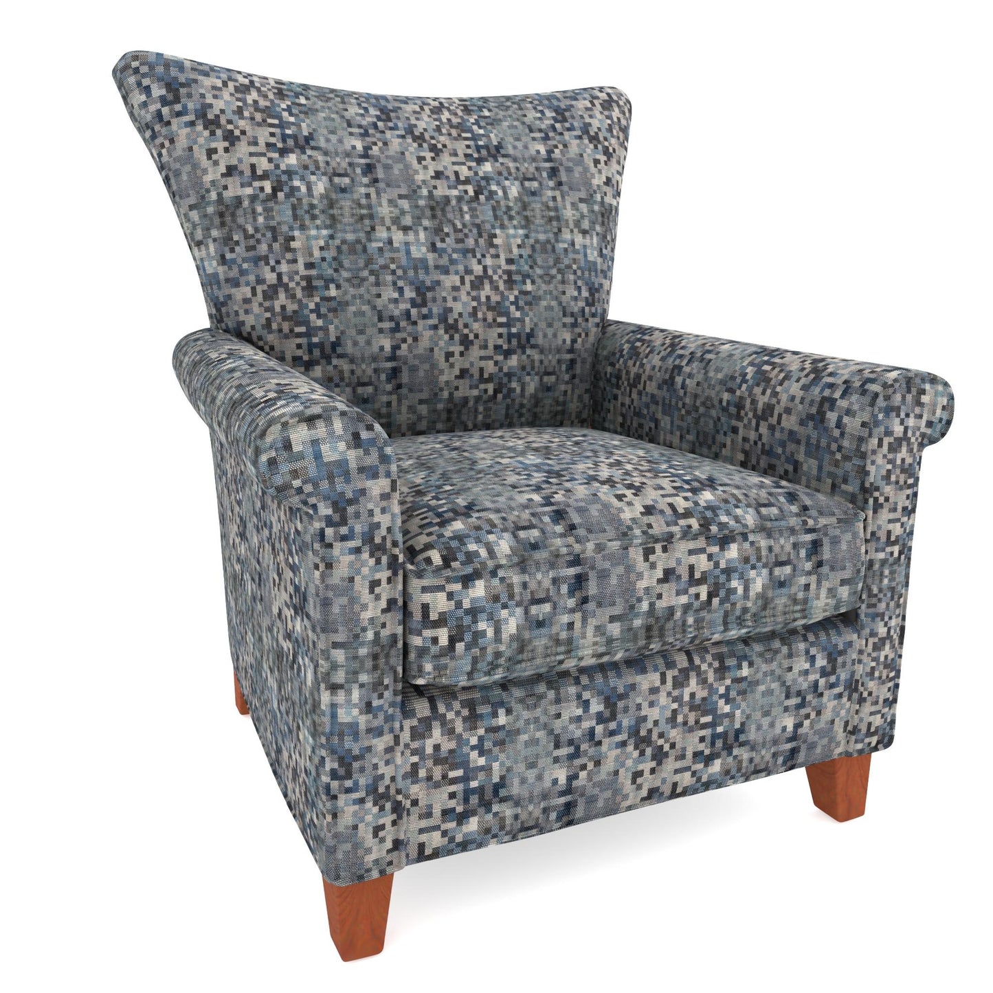 Tecido Para Sofá Gobelem Pixel Azul