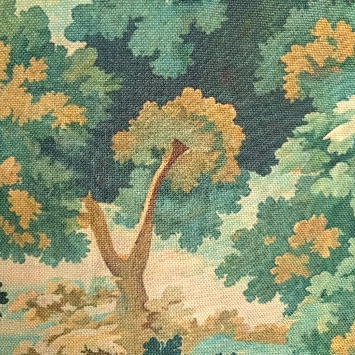 Tecido Para Sofá Linho Sintético Floresta Verde