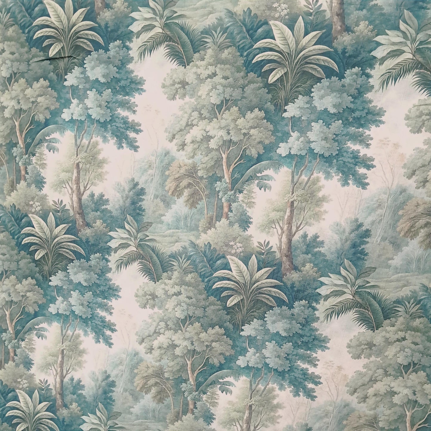 Tecido Para Sofá Linho Sintético Floresta Tropical