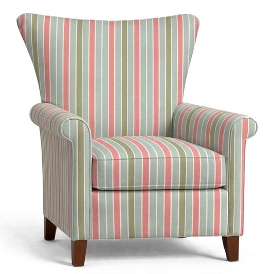 Tecido Para Sofá Linho Sintético Listrado Rosa Seco