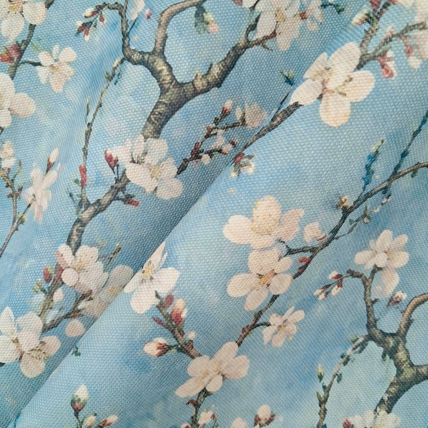 Tecido Para Sofá Linho Sintético Cerejeira Azul