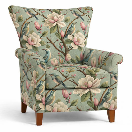 Tecido Para Sofá Linho Sintético Beija Flor Tiffany