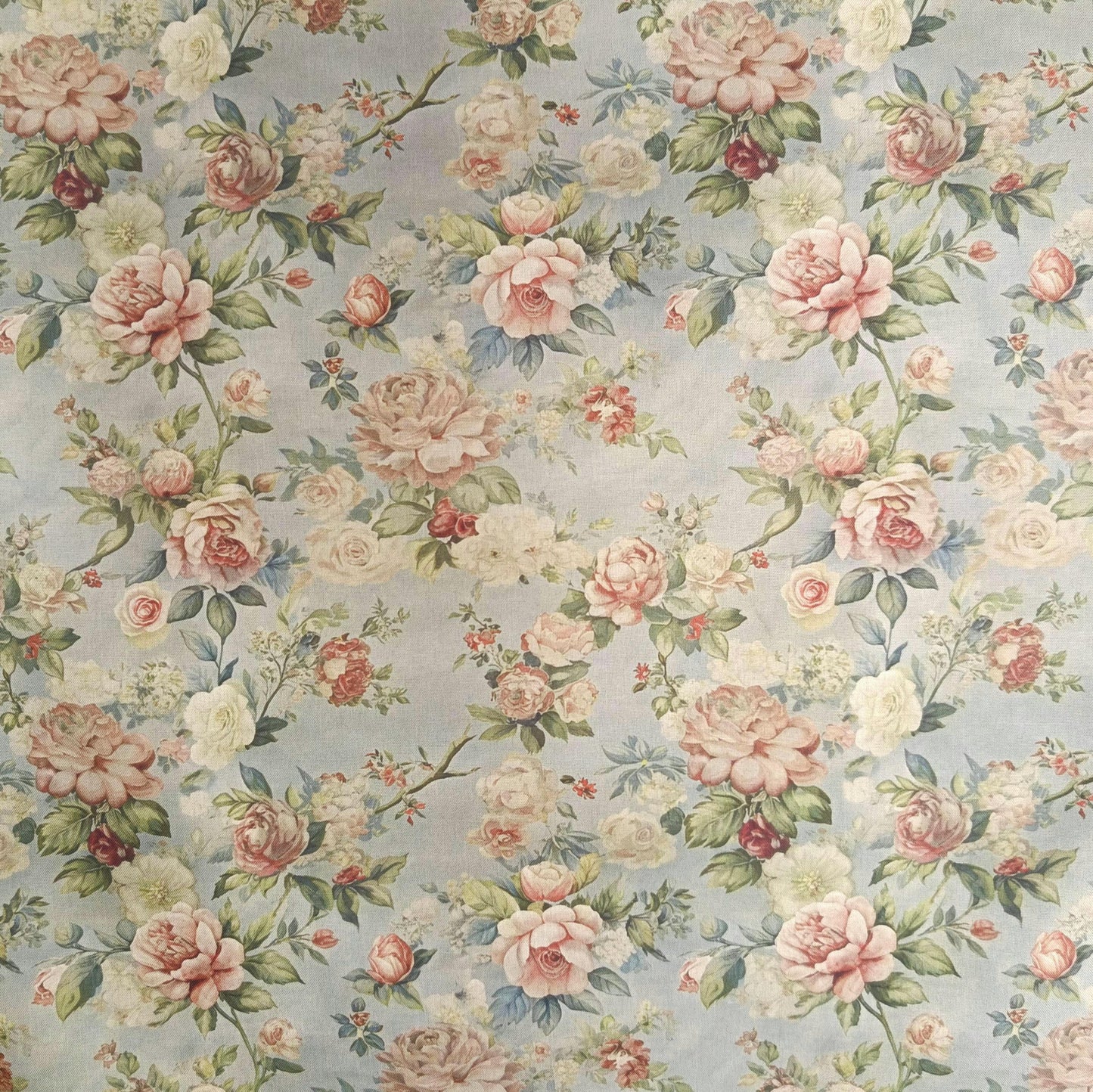 Tecido Para Sofá Linho Sintético Floral Rosa Seco