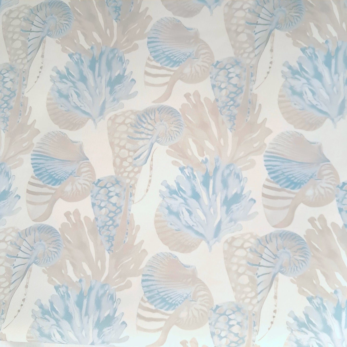 Tecido Para Sofá Linho Sintético Conchas