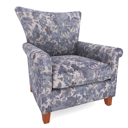Tecido Para Sofá Gobelem Pixel Floral Azul