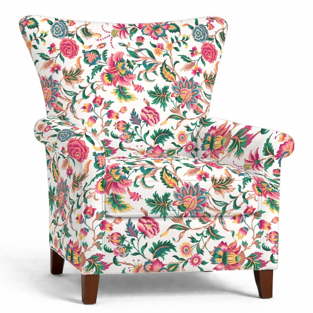 Tecido Para Sofá Linho Sintético Floral Pink