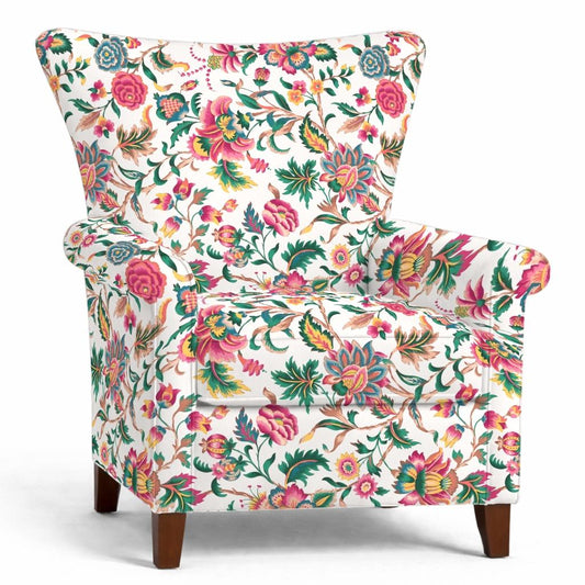 Tecido Para Sofá Linho Sintético Floral Pink