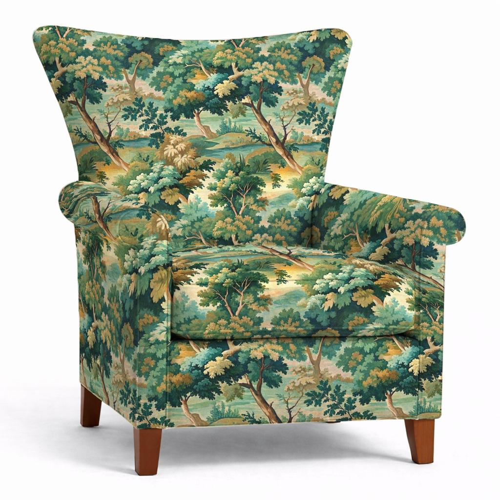 Tecido Para Sofá Linho Sintético Floresta Verde