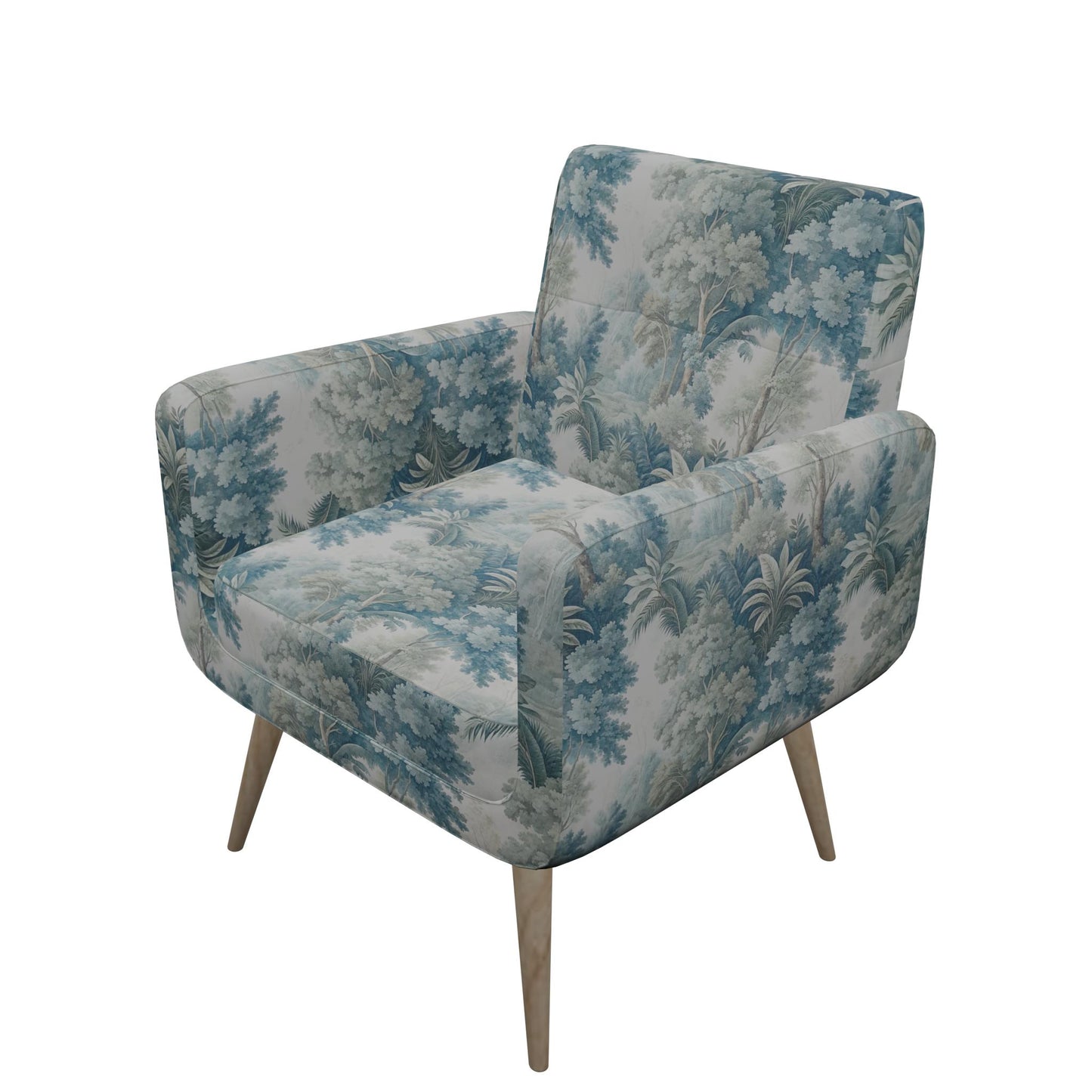 Tecido Para Sofá Linho Sintético Floresta Tropical