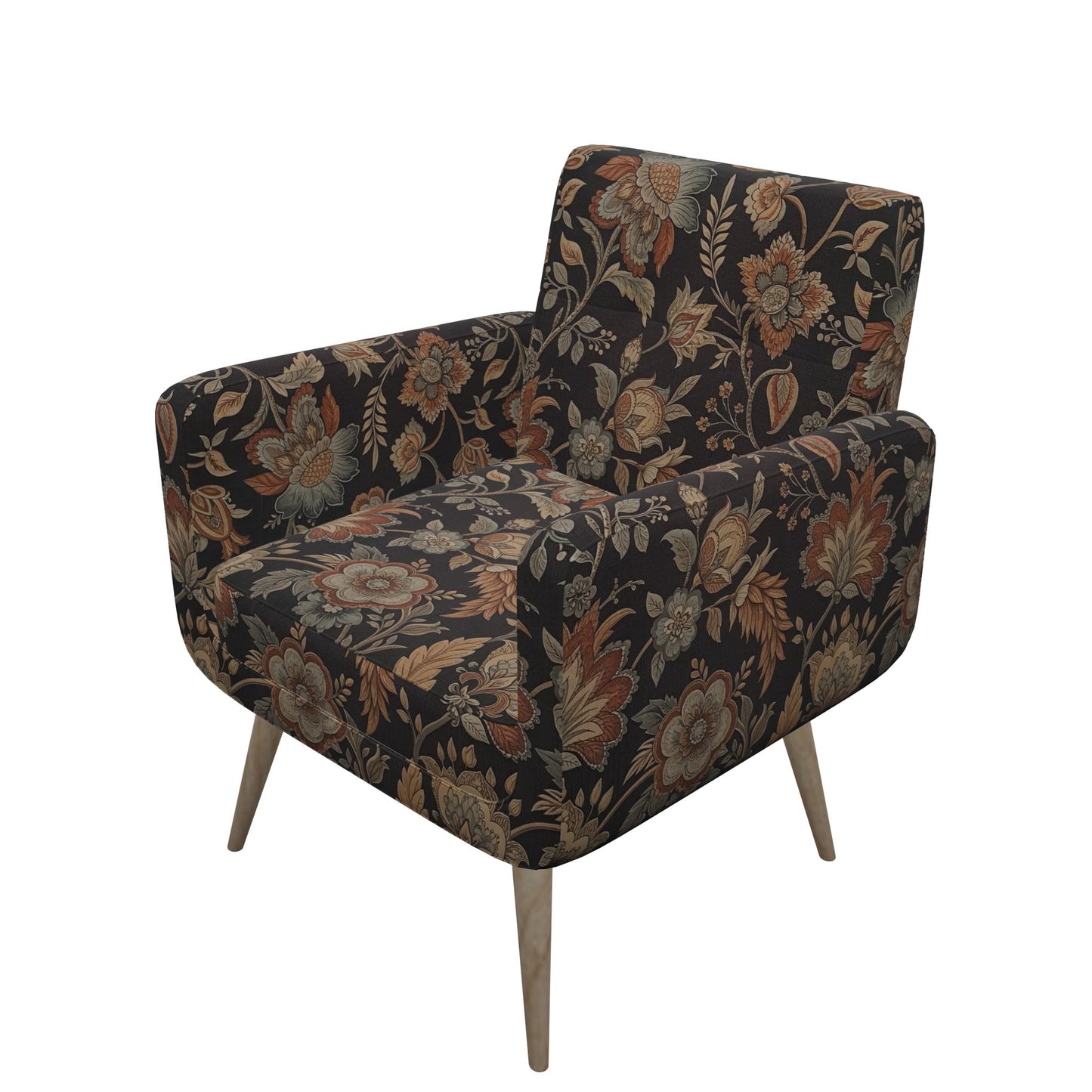 Tecido Para Sofá Linho Sintético Arabesco Preto