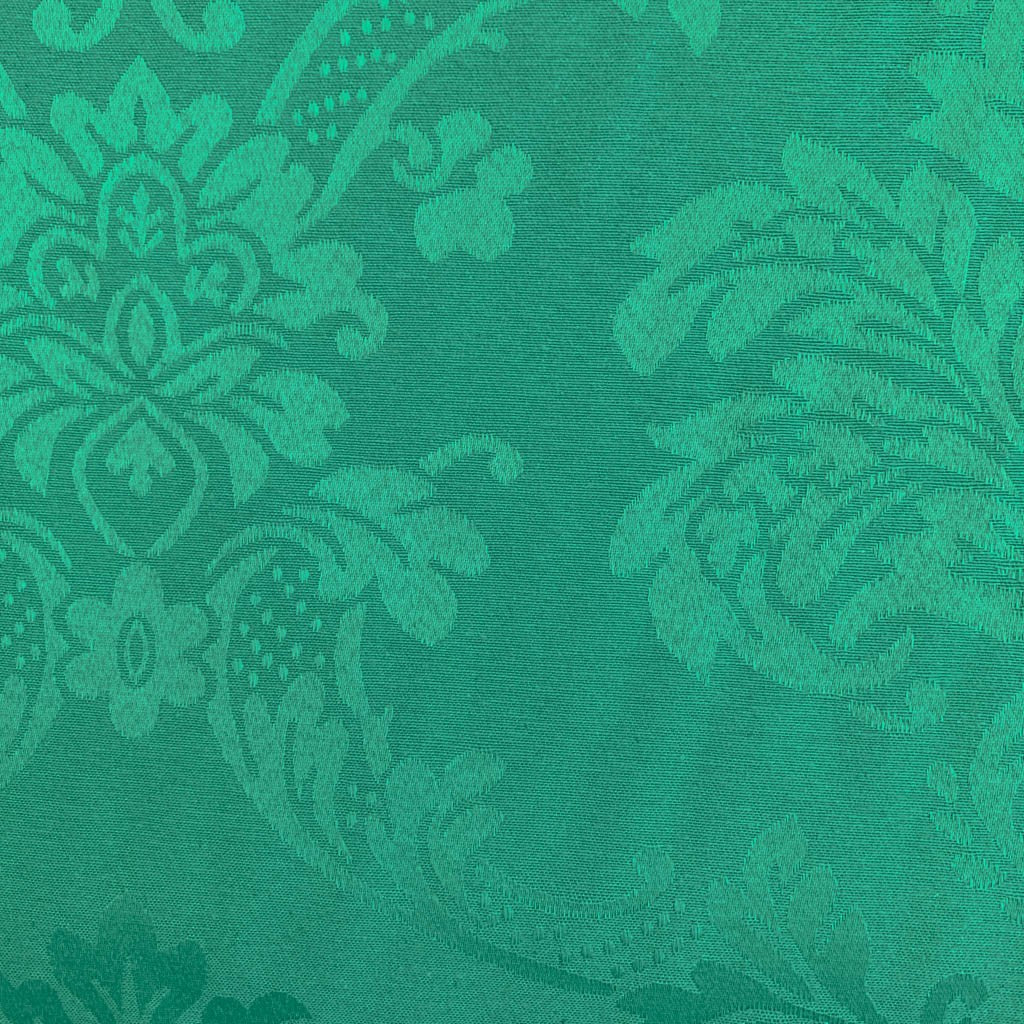 Tecido Para Cortina Jacquard Adamascado Monarca Verde Esmeralda - Torre Tecidos