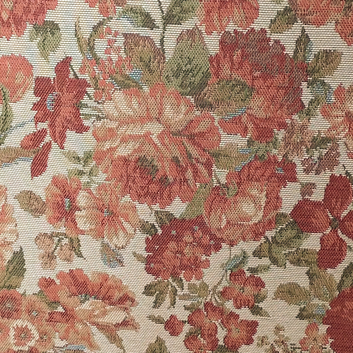 Tecido Para Sofá Gobelem Pixel Floral Crú Pequeno - Meneghel Indústria Têxtil