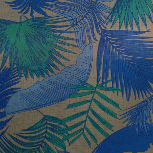 Tecido Para Área Externa Acqualine Palmeira Azul - Imetextil - Textil Irineu Meneghel Ltda.