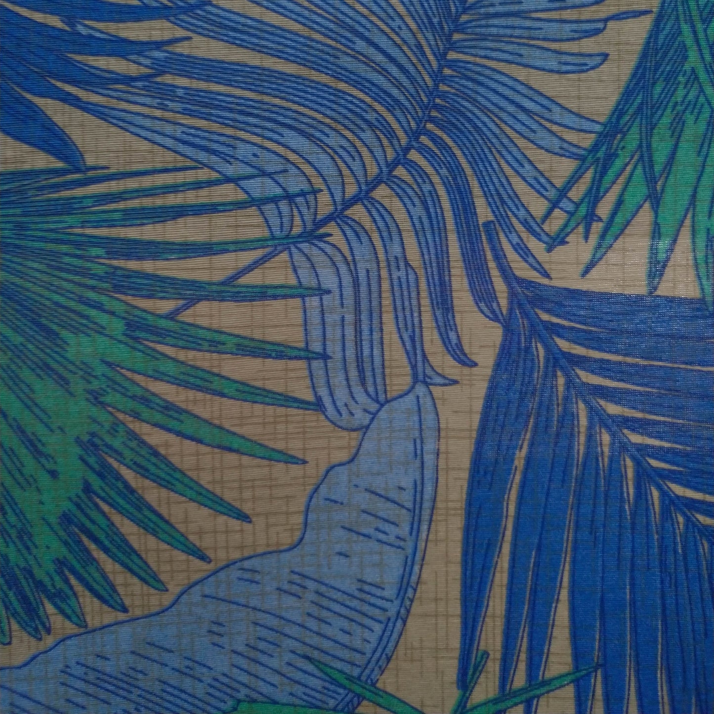 Tecido Para Área Externa Acqualine Palmeira Azul - Imetextil - Textil Irineu Meneghel Ltda.